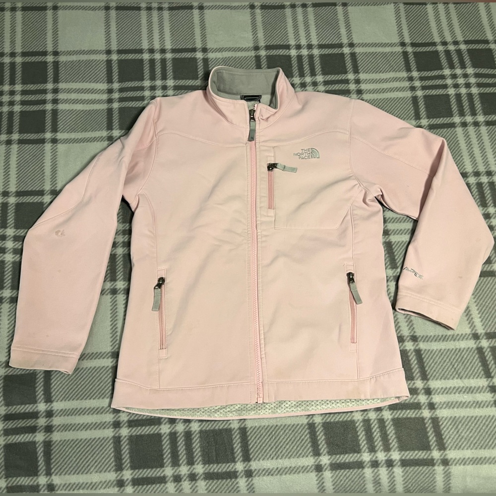 The North Face Apex Softshell Jacket Girls Large ** Flaws **